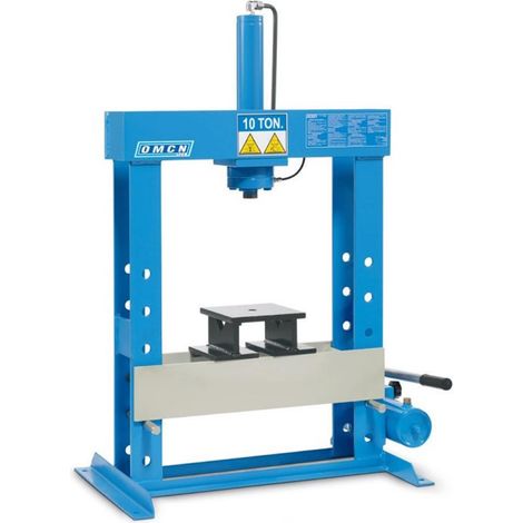 PRESSA IDRAULICA DA BANCO 10ton POMPA A MANO MANUALE 2 VELOCITÀ 153 OMCN (1/4)