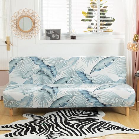 Stretch Armless Sofa Cover,Universal Armless Sofa Slipcover All Covered Folding Sofa Protector,Easy to Install and Clean (1/4)