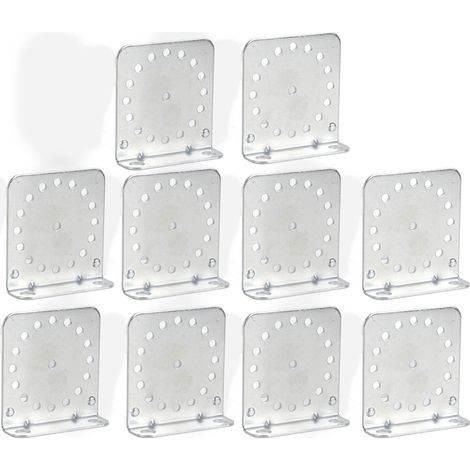 Lot de 10 équerres galvanisées pour système de clôture électrique et tige ronde (1/5)