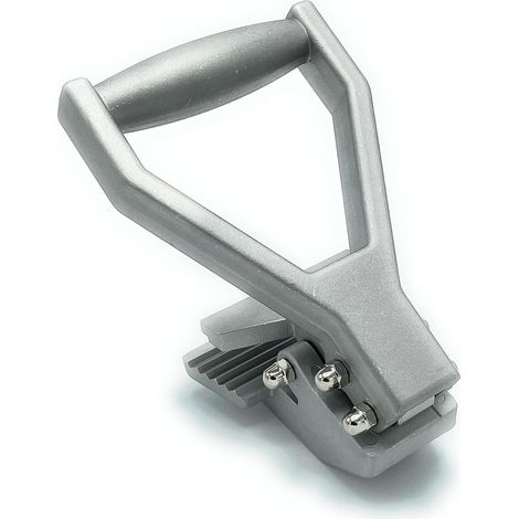 Carpet puller with manual clamping activation for pulling the carpet during installation or removal,  silver (1/5)