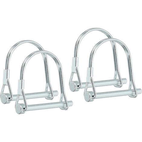 Goupille d'attelage de remorque 3/16x2",4pcs Goupille de verrouillage de fil Goupille de verrouillage de tige de sécurité Ronde Pins pour remorques agricoles Attelages(5x50mm) (1/5)