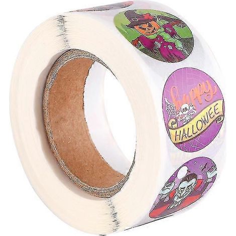 1 rollo de pegatinas de Halloween para decoraciones de Halloween (1/3)