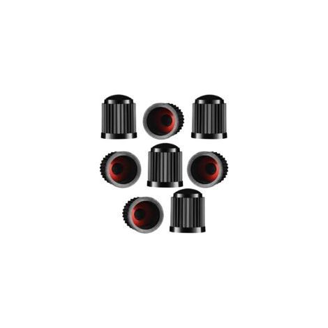 Set mit 8 Kunststoff-Reifenventilkappen mit Dichtung für SUV, Motorrad, LKW, schwarz (1/5)