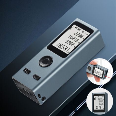 Télémètre laser, portée de 30 m, mesureur de distance numérique rechargeable par USB, précision de ±0,078 mm, mesure laser portable HD rétroéclairée