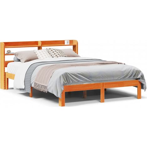 Maison Exclusive - Letto senza Materasso Marrone Cera 120x190 cm in Legno di Pino