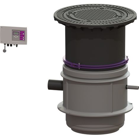 -Pumpstation Aquapump Medium Duo, GTF 1200, 800-1250 mm, Klasse D