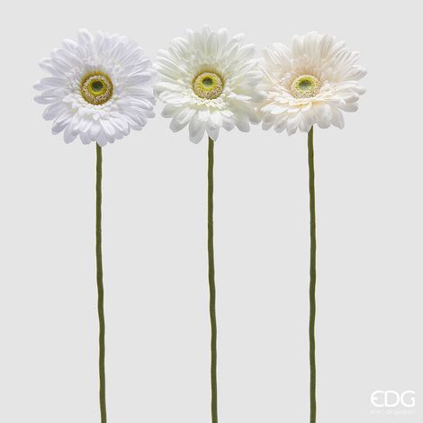 EDG Enzo De Gasperi Gerbera Ramo Ass. H 60 Cm D 12 Cm Pianta Artificiale Bianco 1 Pz