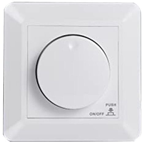 Interrupteur variateur LED, variation de phase, convient aux lampes LED à intensité variable et aux lampes halogènes, 5-600W, convient à l'éclairage encastré. (1/5)
