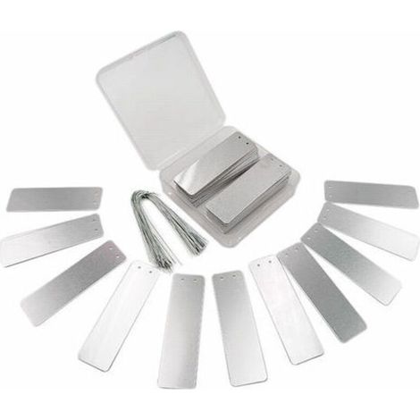 100 etiquetas de aluminio para plantas: etiquetas metálicas para árboles, plantas y flores para jardinería -Crezuo