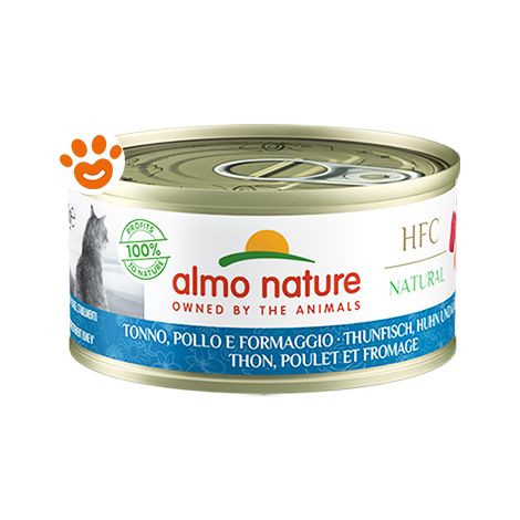 Almo Nature Cat HFC Natural Tonno, Pollo e Formaggio 5080H Megapack - Almo Nature Cat HFC Natural Tonno, Pollo e Formaggio 5080H Megapack - Lattina Da 70 Gr