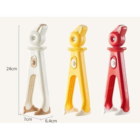 Set di 3 utensili da cucina 2 in 1: clip anti-scottatura con impugnatura ergonomica e silicone resistente al calore, sollevatore per ciotole e clip per pentola a vapore per una manipolazione sicura. (1/5)