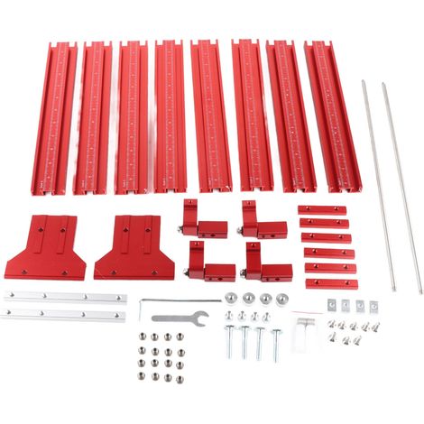 Guide parallèle en aluminium antidérapant, système de rail anti-rouille et résistant à l'usure, kit de jonction pour scie circulaire (1/5)