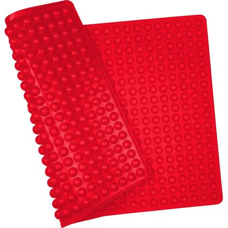 Tapete de silicona para hornear, tapete hemisférico de 1 cm, tapete reutilizable para moldes antiadherentes, resistente al calor y apto para alimentos, libre de BPA (rojo)