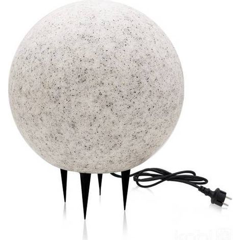 Boule lumineuse jardin gris marbre Ø25 IP65 E27 Kobi (1/5)