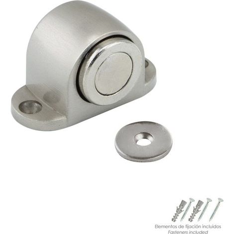 Wolfpack – Butoir de porte magnétique extrafort en acier inoxydable – Installation facile avec vis et chevilles – Pour portes lourdes et espaces confinés (1/4)