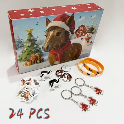 Calendrier De Lavent - 24 Ornements Équins À Accrocher - Compte À Rebours De Noël - Cadeaux Surprise Pour Enfants - Version 2025 (1/5)