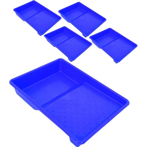 5 Pièces Plateau à Peinture Réutilisable Plastique Bac à et Facile à Nettoyer pour Murs de Couleurs et Projets de Décoration Intérieure (1/5)
