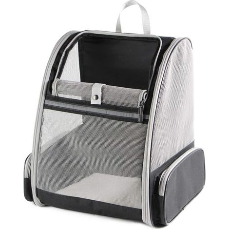 Dog and Cat Carrier Bag, Spacious and Breathable Foldable Mesh Pet Backpack with Metal Structure, Stable and Comfortable Basket for Travel by Train, Car or Airplane (1/5)