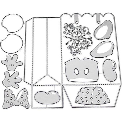 Geschenkbox-Metallstanzformen Schablone DIY Scrapbooking Album Stempel Papierkarte Prägen
