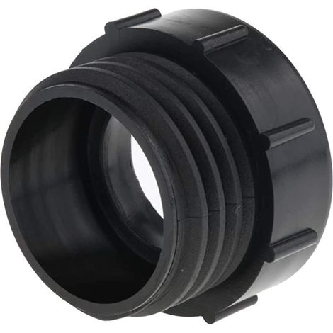 Adaptateur de vanne pour IBC, filetage fin femelle vers filetage gros mâle, en plastique, Conversion du filetage fin S60 vers le filetage gros S60 (S606) (1/4)