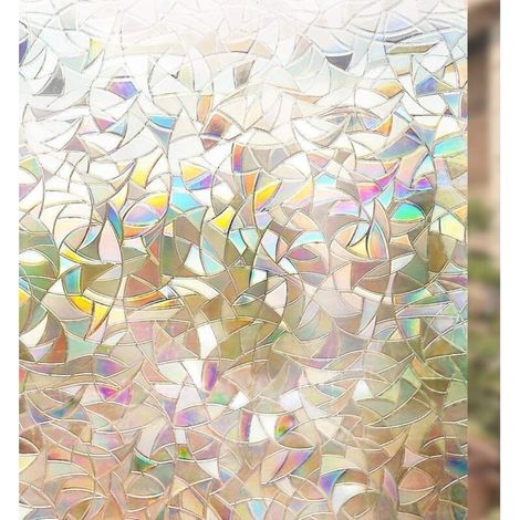 Pellicola per finestre per la privacy, pellicola per finestre con motivo, pellicola per finestre con effetto arcobaleno 44,5x200 cm