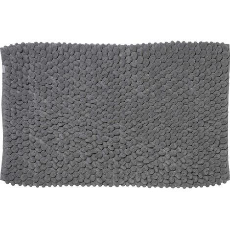 Croydex Soft Cushioned Bathroom Bath Mat, Grey, Machine Washable