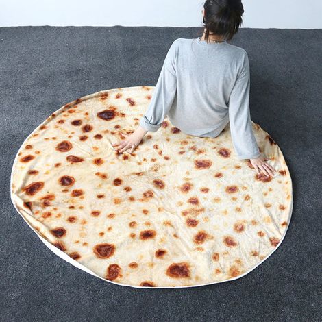 Couverture de plage ronde géante Burritos Tortilla, douce et confortable, en peluche originale pour enfants et adultes (1/5)