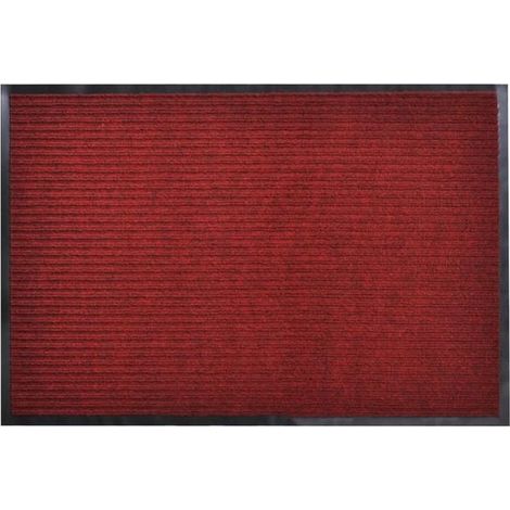 Tapis d'entrée rouge en PVC, 90 x 120 cm (1/5)