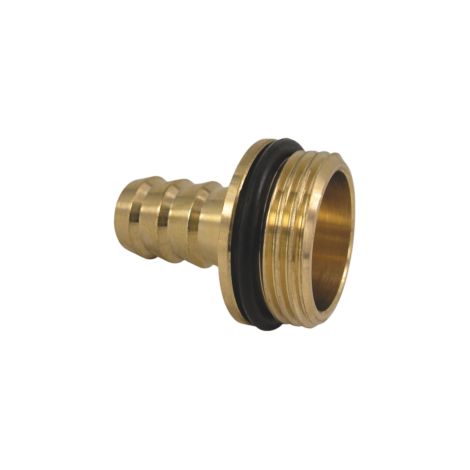 AquaCraft Schlauchverschraubung 1001000069 mit Dichtring, 1/2" x Tülle 13mm, messing