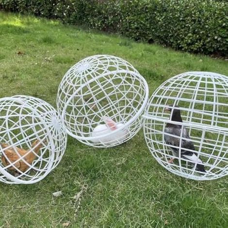 Cage Boule en Grillage à Poules Poulailler Extérieur Portable Et Sécurisé (1/5)