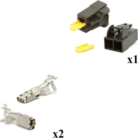 Kit Connettore Power Maschio 2 Vie Nero