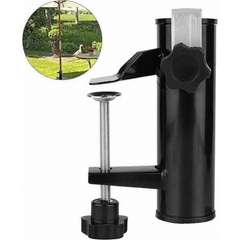 Sonnenschirmhalter Balkongeländer Sonnenschirmhalter Balkonklemmenhalter für Tisch Sonnenschirmzubehör Befestigung für Balkon, Terrasse oder Tisch - Balkon-Sonnenschirme mit Mast bis Ø 16-38 mm (1/5)