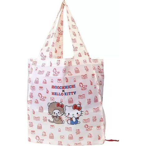 Sac bandoulière Monchhichi & KT, personnage de dessin animé japonais – Sac cabas pliable imprimé (1/2)