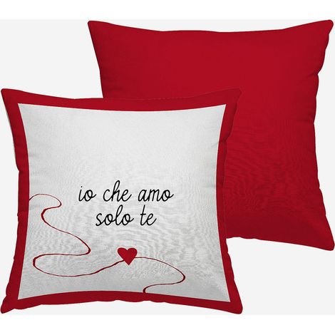 Cuscino arredo stampato 50x50 cm Loving Io Che Amo Solo Te (1/2)
