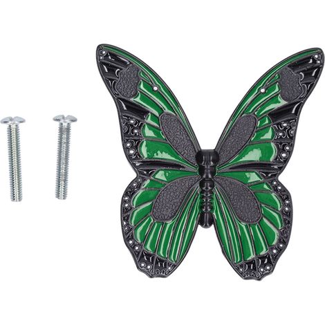 Poignée papillon artistique en alliage de zinc, style moderne et minimaliste, bouton de porte de tiroir/armoire/penderie, quincaillerie pour meubles, poignée de porte de placard verte (1/5)
