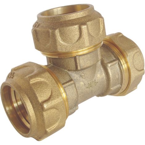 Raccord laiton Té égal Serrage Extérieur pour tube PE Ø25 mm (1/2)