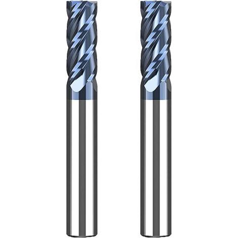 8-mm-Hartmetall-Schaftfräser, 4 Schneiden, schwarz AlTiN-beschichtet, CNC-VHM-Schaftfräser für Metall, Holz, Acryl und Kunststoff (1/5)
