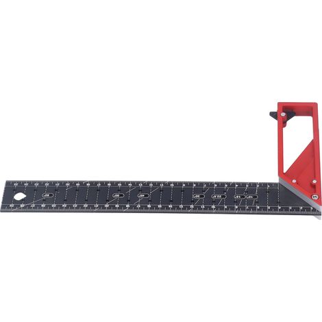 Winkelmesser für Holzbearbeitung, 30°, 45°, 90°, 3 mm Dicke, einstellbar, hohe Genauigkeit, universell einsetzbar für Messungen bis 30 cm / 11,81 Zoll (1/5)