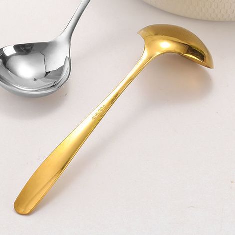 Louche à soupe de cuisine en acier inoxydable 304, grande taille, à long manche, pour la maison (1/5)