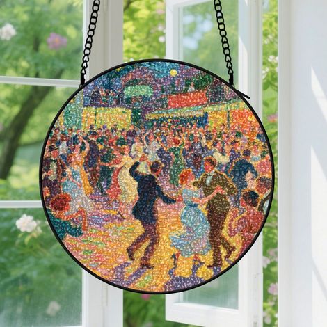 Capteur de Soleil en Vitrail Décoration Spirituelle pour Maison 25cm