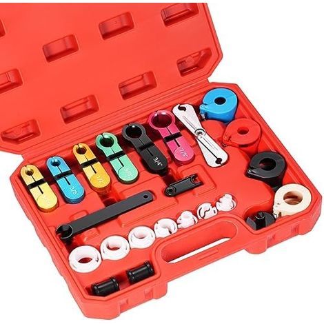 22 pièces climatisation Voiture Ligne de Carburant déconnexion Ensemble d'outils Automobile Transmission dissolvant Trousse - (1/5)