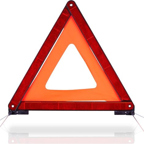 Triangle d'avertissement en euro avec boîte de stockage, sécurité des accidents et points de danger (1/5)