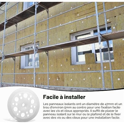 200 x 46mm Plastic Insulation Discs, Insulating Washers, PP Plastic Discs, for Fixing and Supporting Foam Insulation Boards (1/3)