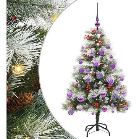 Sapin de Noël artificiel Vert et blanc 120 cm vidaXL