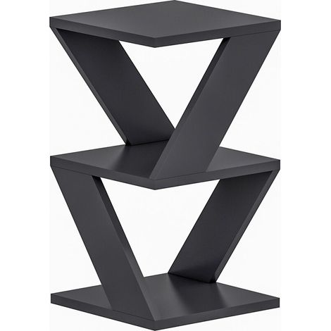 Cotecosy – Bout de canapé 3 niveaux H50 cm – Panneaux de particules mélaminés – Design compact pour petits espaces – Surface de rangement pratique
