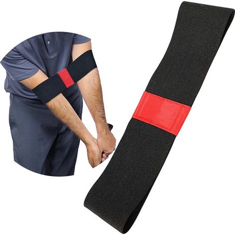 Bande de correction des mouvements de la main au golf, bande de tension pour le swing, correcteur de posture des bras, ensemble d'aides à l'entraînement (deux pièces) (1/2)