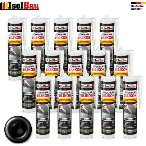 IsolBau Schwarzes Aquarium-Silikon 15 x 300 ml (1/5)