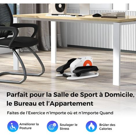 Appareil Elliptique de Bureau Portable avec Écran d'Affichage Pédale d'Exercice Électrique pour Personnes Âgées avec Télécommande Noir (1/3)