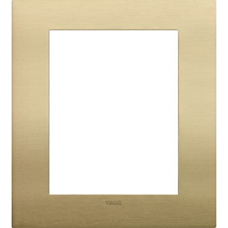 VIMAR - 19668.12.01 Placa clásica 8M, latón cepillado