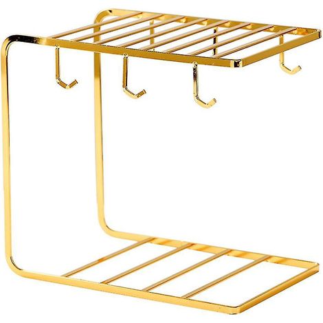 Porte-tasses à café en verre, support de rangement pour comptoir, organisateur de tasses à café suspendu pour K (1/5)